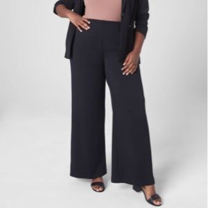 LANE BRYANT NWT Journey Knit High-Rise Wide Leg Pant in Black size 20W